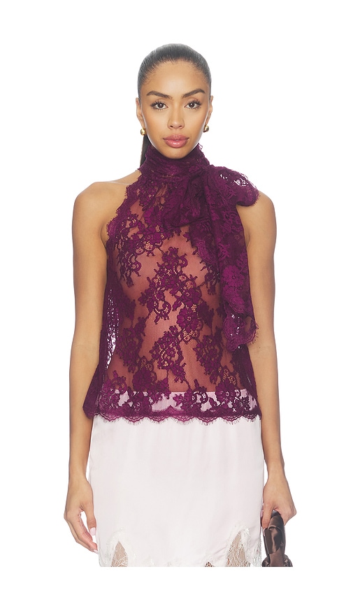 Sigma Lace Top by Retrofete in Groseille