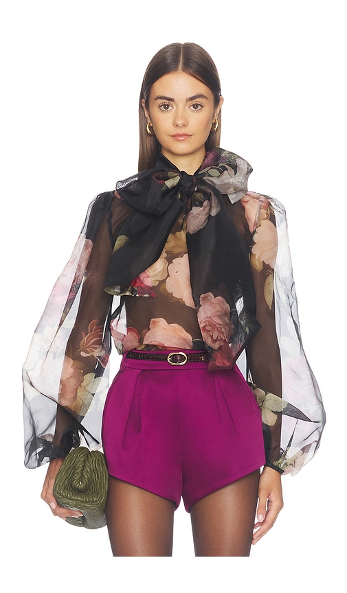 Peregrine Blouse by Retrofete in Noir Rose