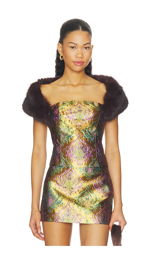Morro Top by Retrofete in Met Ochre Damask