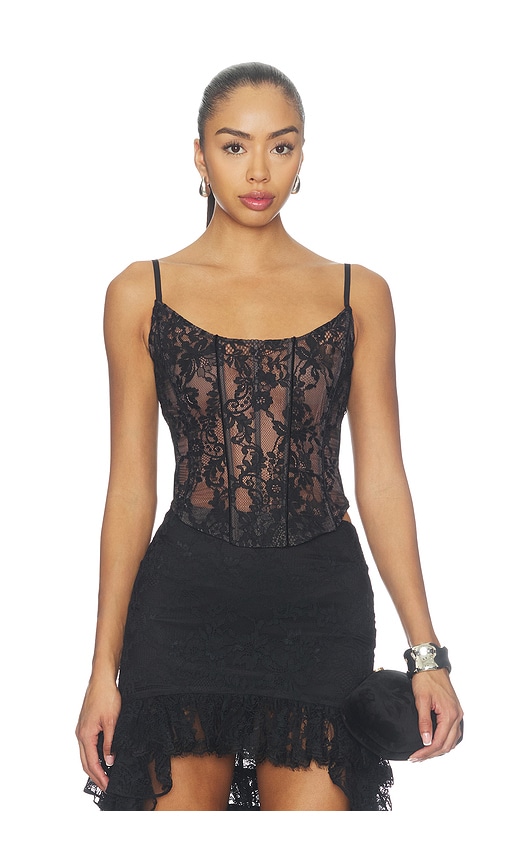 Romi Lace Bustier by Retrofete in Black