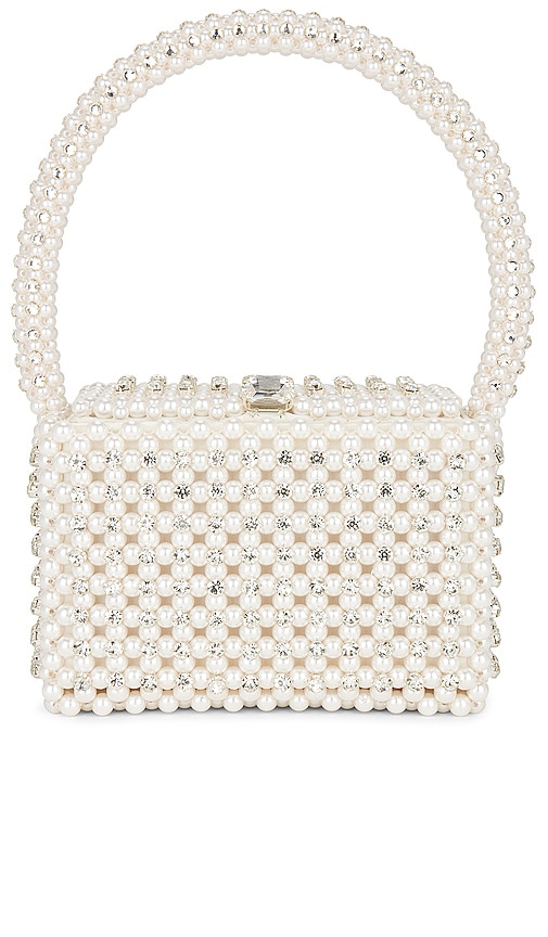retroféte Eclipse Pearly Crystal Top-Handle Bag WhiteSilver