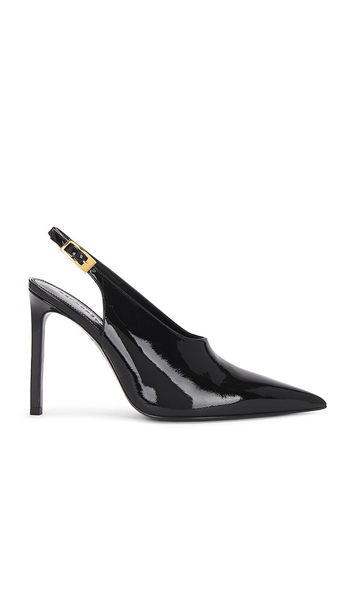 Shop Retroféte Celia Leather Slingback In 블랙