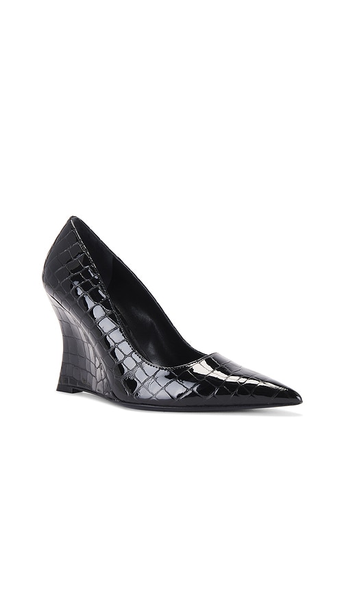 Retroféte Julianna Leather Pump In 黑色鳄鱼纹