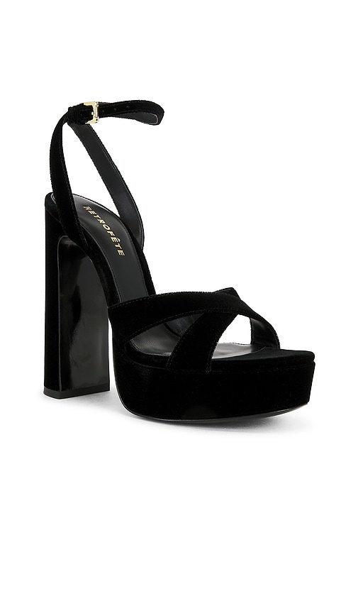 Retroféte Melodia Platform Sandal In Black