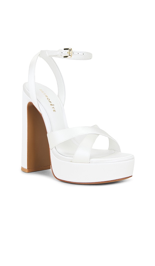  Retrofete Sandalia Melodia Platform En Color Blanco Talla 36  (también En 36.5, 37, 37.5, 38, 38.5, 39, 39.5, 40). 