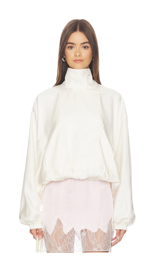 Rohe Silk Blouson Anorak Jacket en Cream. Taille S. Also en M, L.