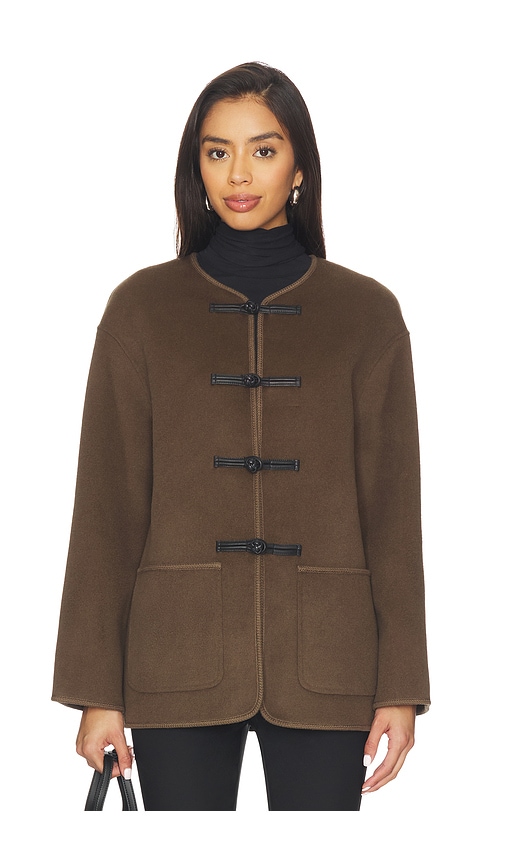 Rohe Mandarin Double-Face Jacket in Taupe