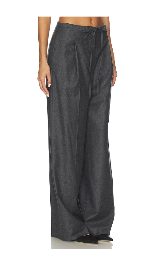 Rohe Relaxed Soft Wool Trousers In Gray