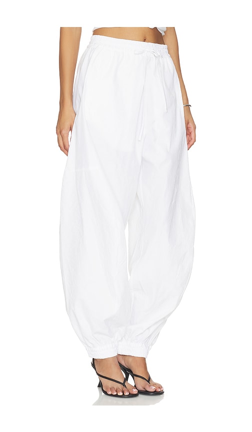 Rohe Crushed Cotton Volume Trousers Optic White In White