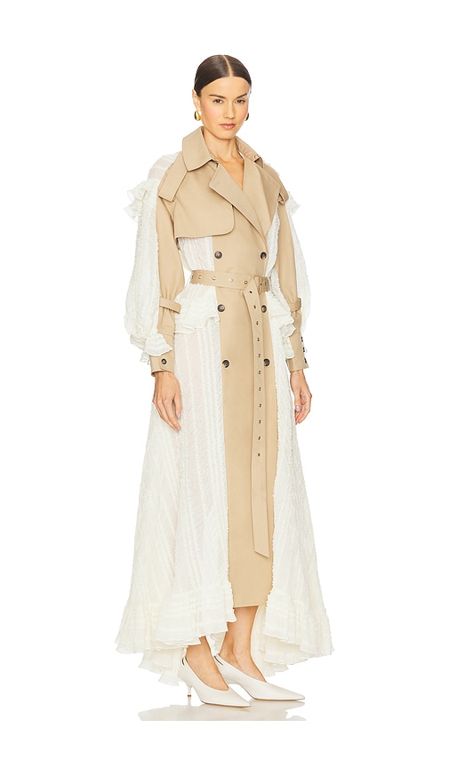 ROKH TRENCH WITH RUFFLE DRESS