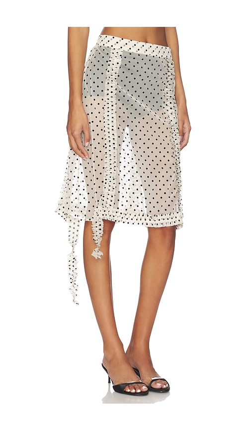 Rokh Frilled Basic Skirt In White