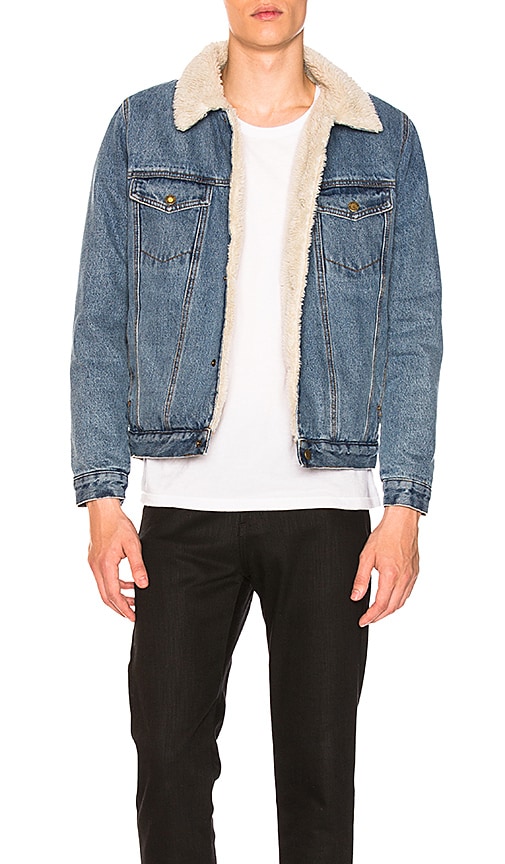 sheepskin denim jacket