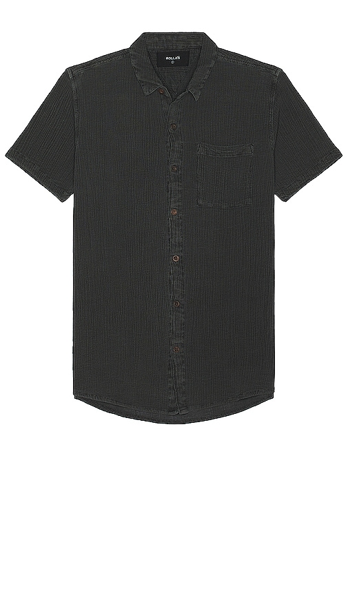 ROLLA'S Bon Crepe Shirt in Charcoal