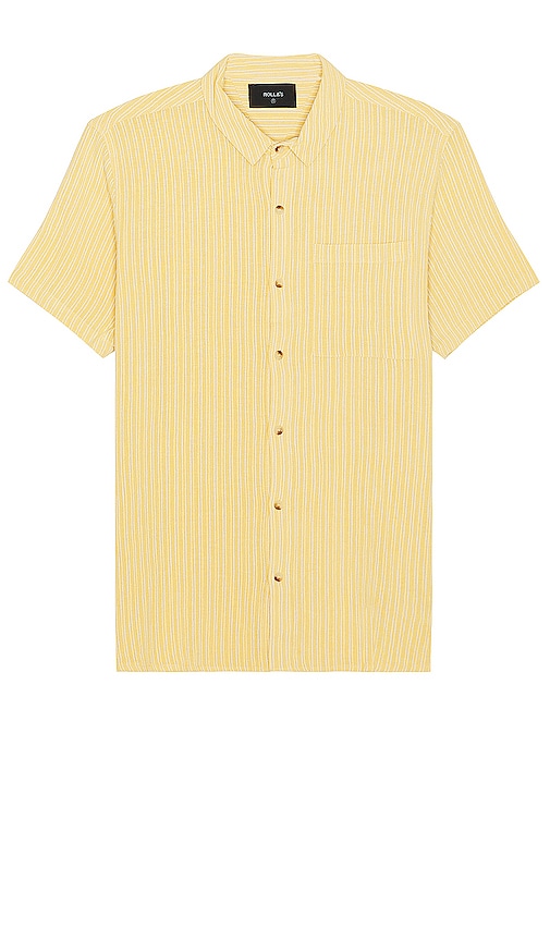 ROLLA'S Bon Stripe Crepe Shirt in Yellow