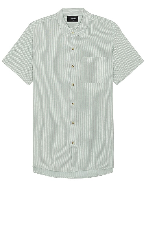 ROLLA'S Bon Stripe Crepe Shirt in Slate