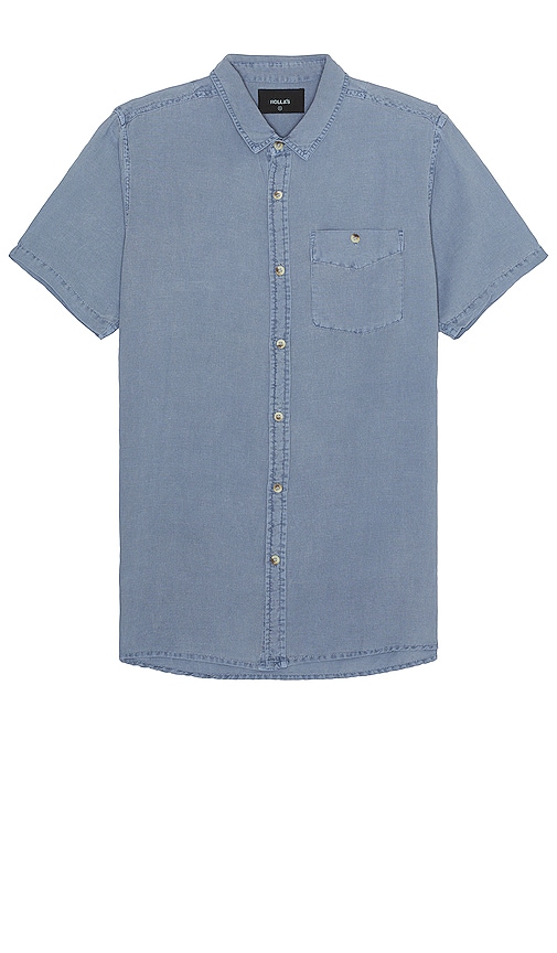 ROLLA'S Men At Work Hemp Shirt in Denim Blue | REVOLVE