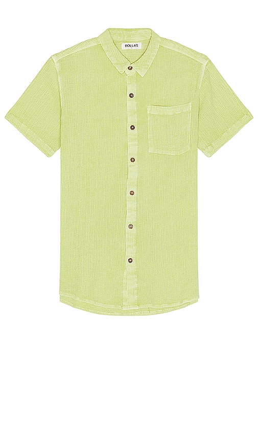 Shop Rolla's Bon Crepe Shirt In Green