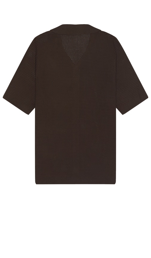 Shop Rolla's Bowler Grid Knit Shirt In 棕色