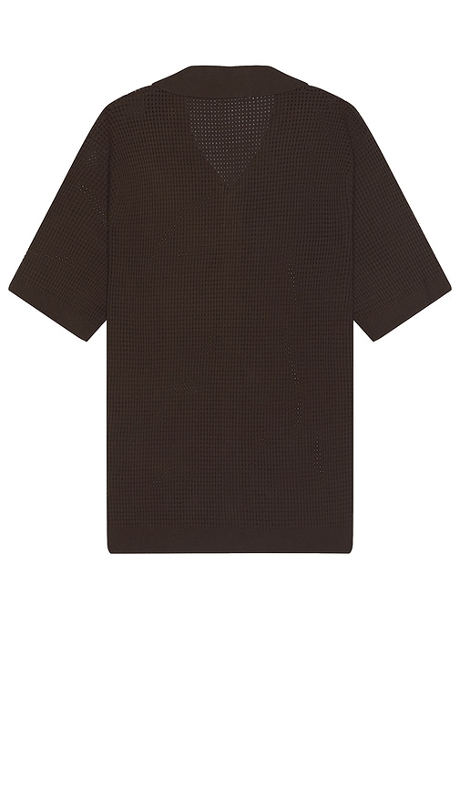 Shop Rolla's Bowler Grid Knit Shirt In 棕色