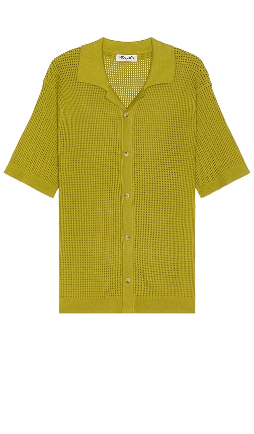 Bowler Grid Knit Shirt in Green. - size L (also in XL/1X) - ROLLA'S - Modalova