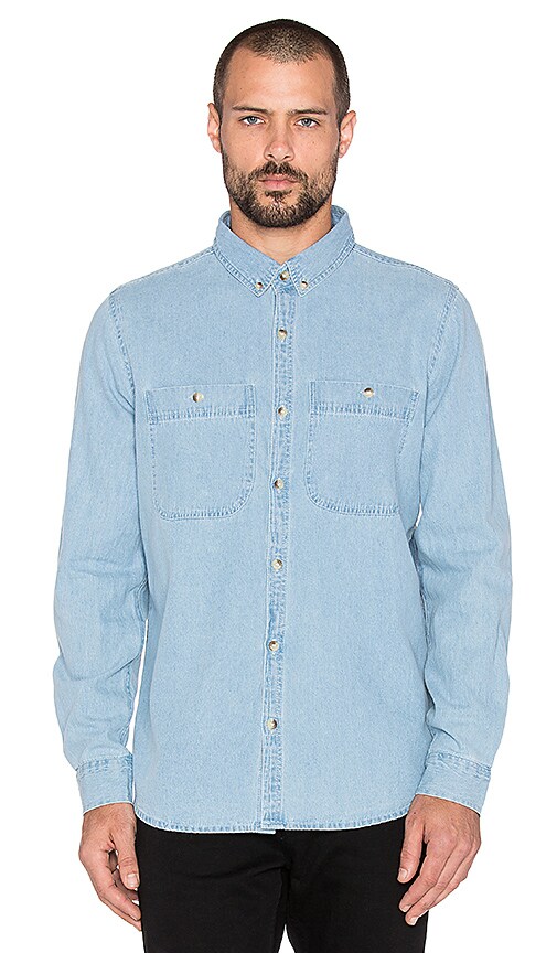 Rolla S Men At Work Shirt In Washed Denim Revolve