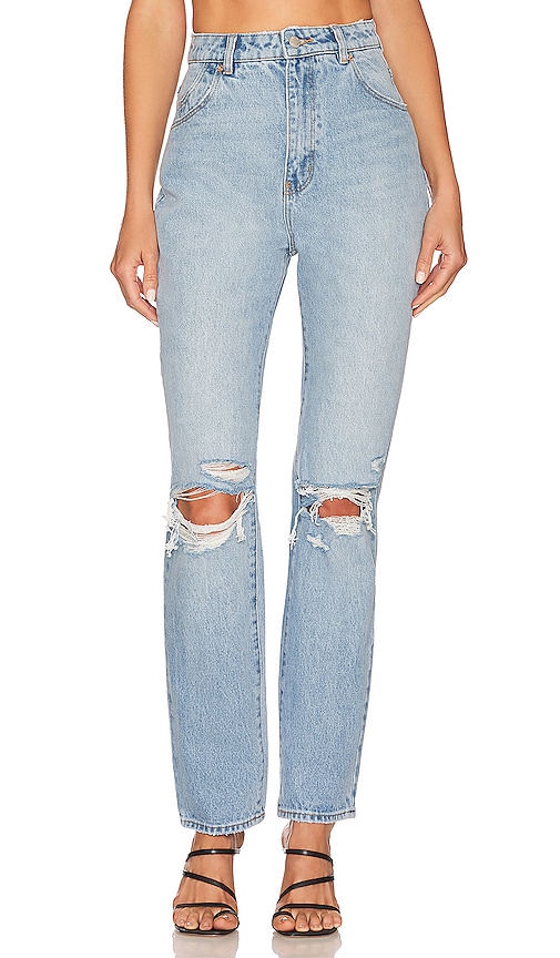 ROLLA'S Ellie Worn Slim Straight in Light Denim