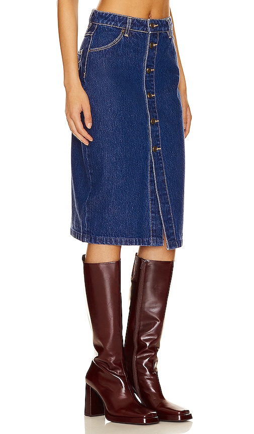 Shop Rolla's Melrose Skirt In Organic Vintage Blue