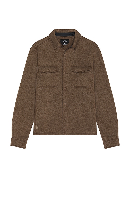 Shop Rhone Fleece Shacket In Brown