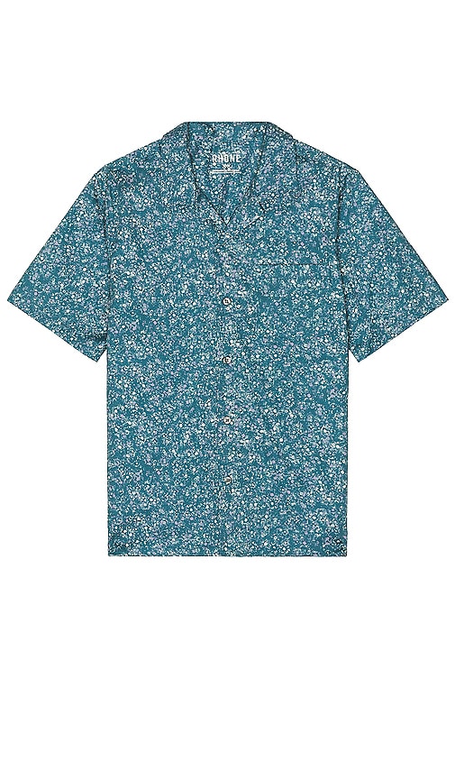 Shop Rhone Camp Collar Shirt In Blue