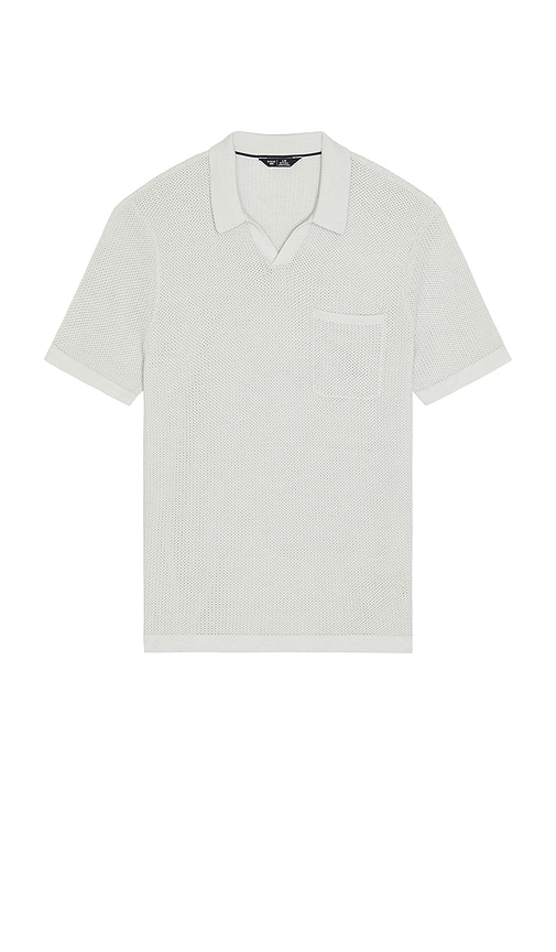 Coastal Johnny Collar Polo in Light Grey. - size S (also in M, XL/1X)