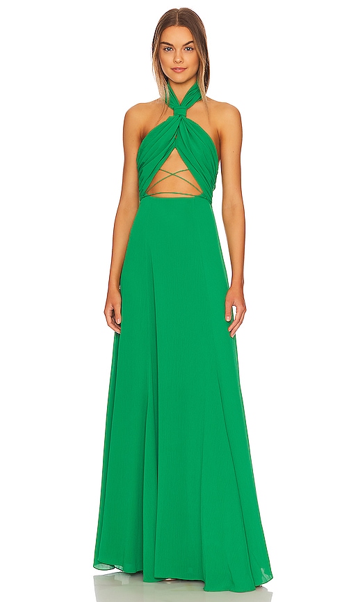 Ronny Kobo Mona Dress in Green