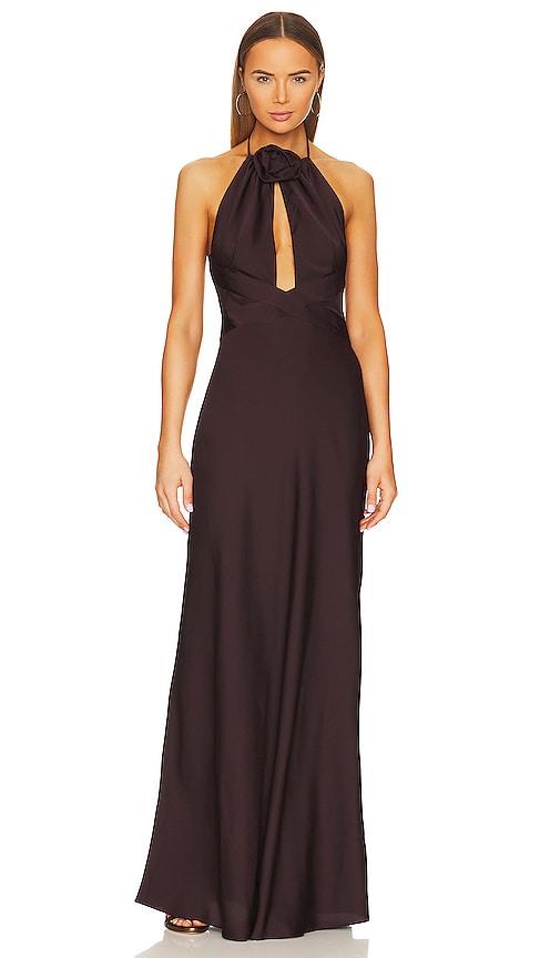 Ronny Kobo Wonder Dress in Mahogany