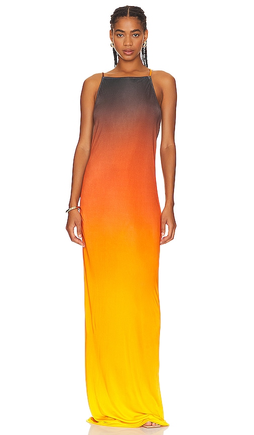 Gorgeous Orange V-Neck Floral Tulle Long Prom Dress – FancyVestido