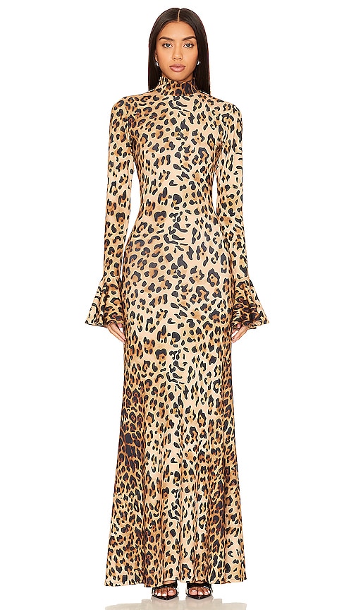 Ronny Kobo Maeve Dress in Leopard Print