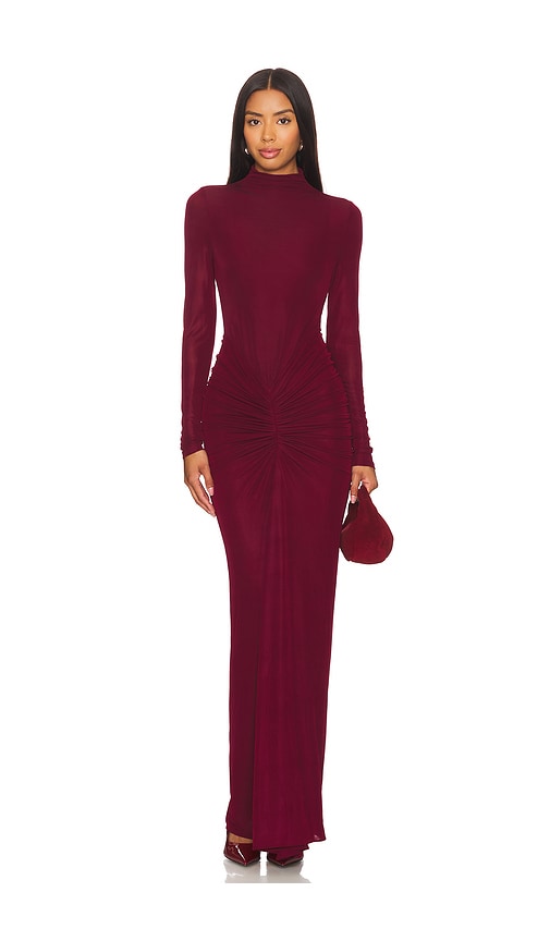 Ronny Kobo Scorpio Dress in Oxblood