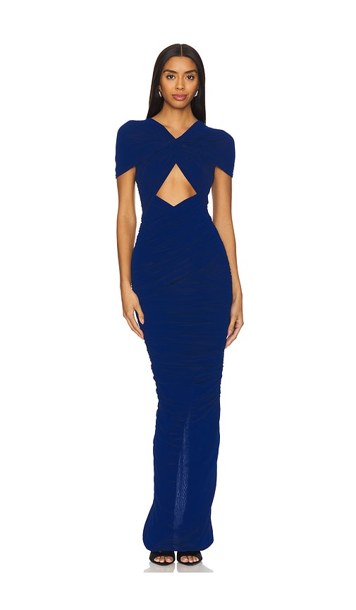 Shop Ronny Kobo Nasha Dress In Navy