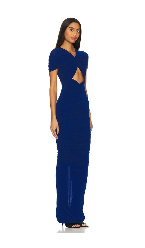 Shop Ronny Kobo Nasha Dress In Navy