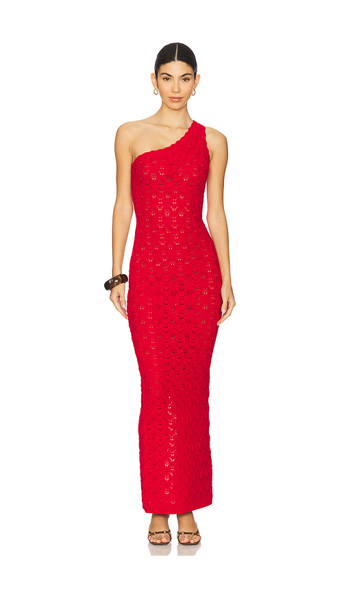 Zelda Knit Dress in Red. - size XS (also in L, M, S)