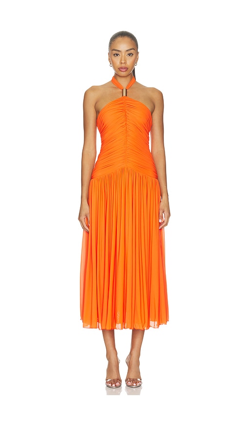 Ronny Kobo ROBE MI-LONGUE WRENLEY en Orange Taille XS Also en L M S 630 €
