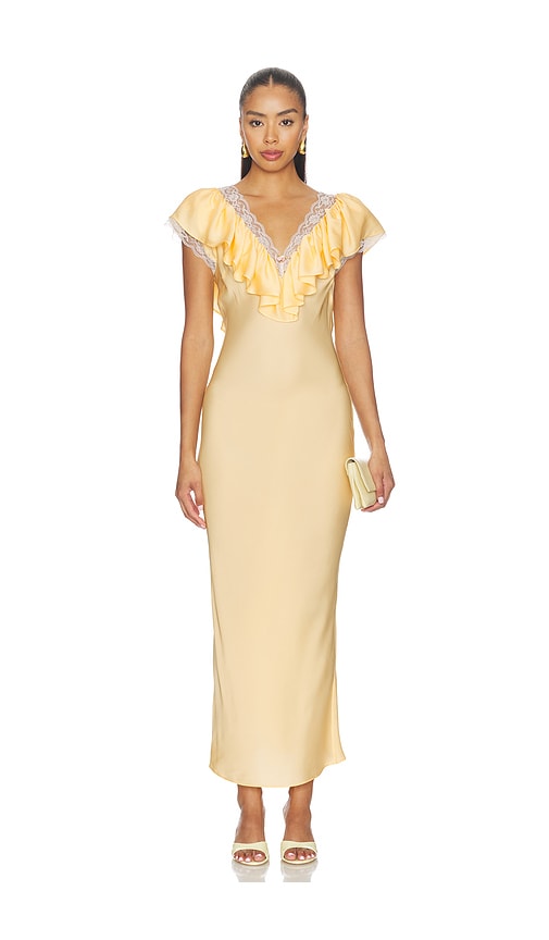 Ronny Kobo ROBE MI-LONGUE GRACIE en Yellow Taille L Also en XS S M 774 €