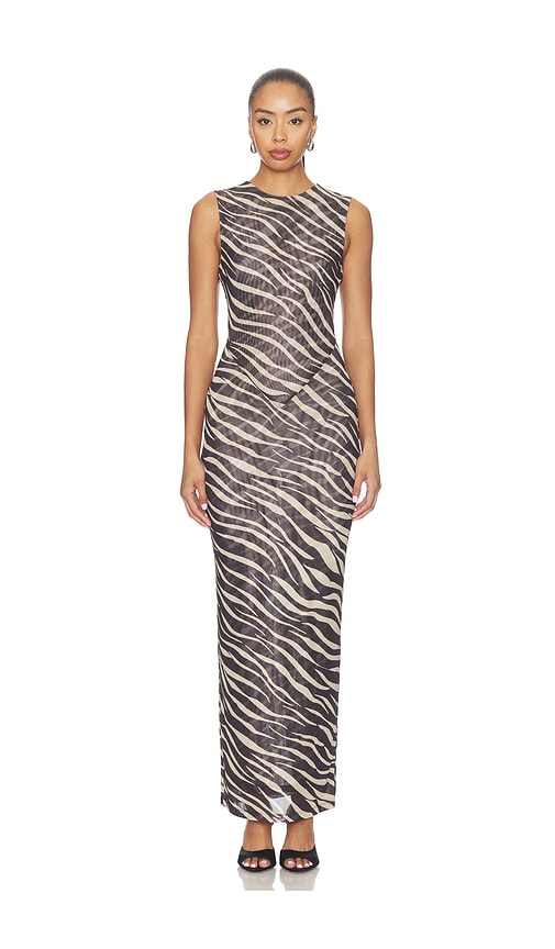 zebra print formal dress Virginia Beach Backless Maxi Blue up back Avec Les Filles Women's Braided