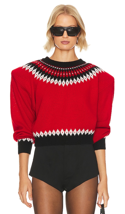 Ronny Kobo Bonnie Sweater In Red