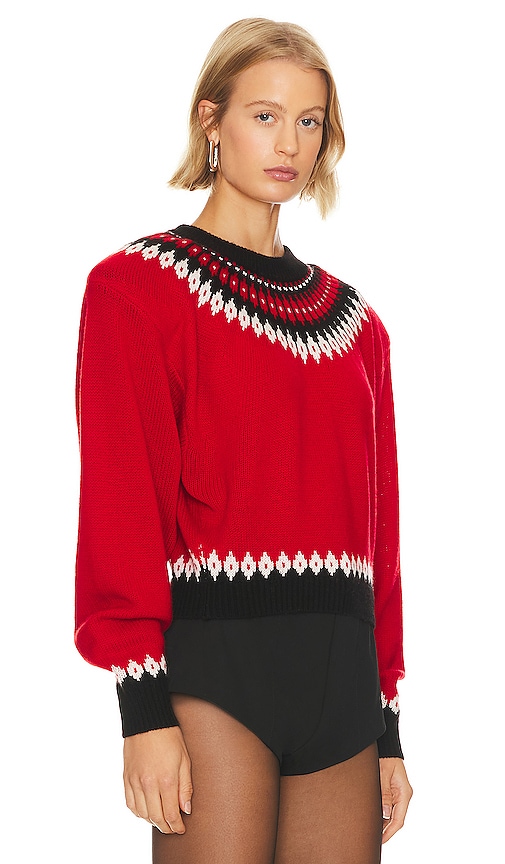 Shop Ronny Kobo Bonnie Sweater In Red