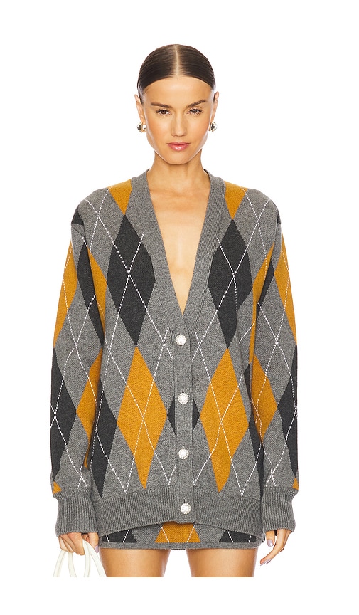 Shop Ronny Kobo Abarne Cardigan In Grey