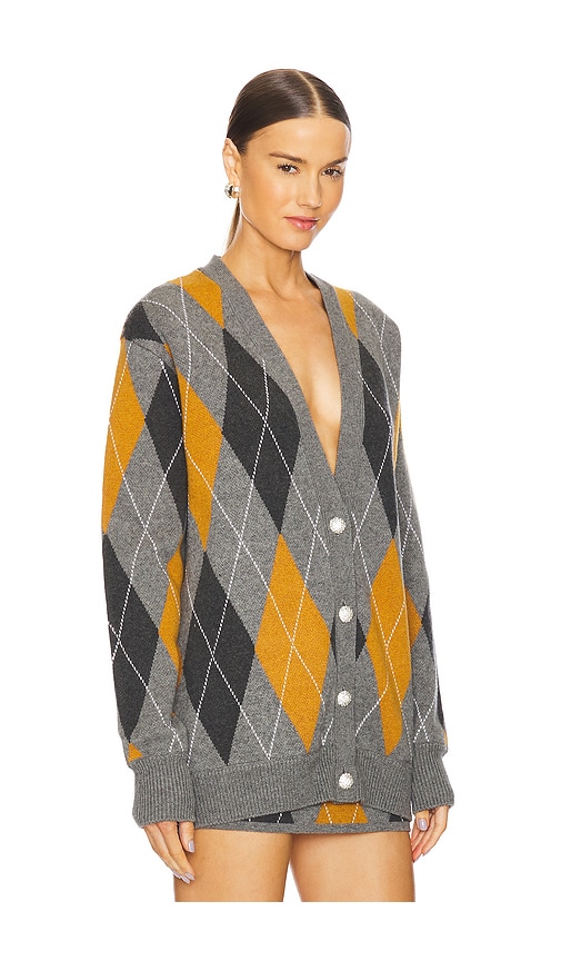 Shop Ronny Kobo Abarne Cardigan In Grey