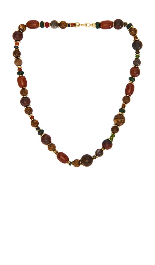 Ronny Kobo Beaded Necklace in Cognac.