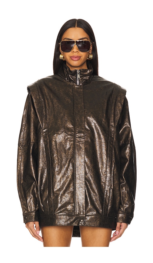 Shop Ronny Kobo Vonna Jacket In Brown