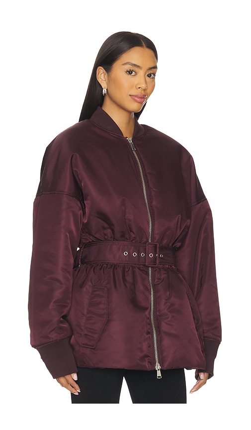Ronny Kobo Norell Jacket In Burgundy