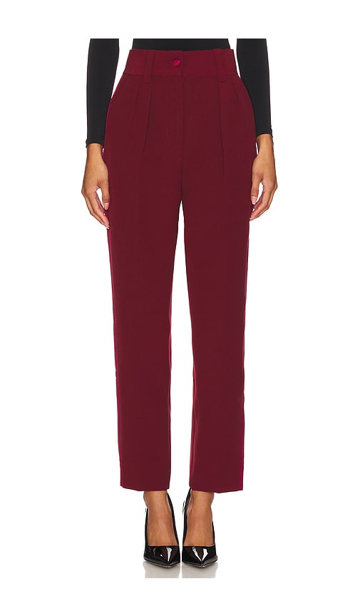 Shop Ronny Kobo Ronny Tuxedo Trouser In Oxblood