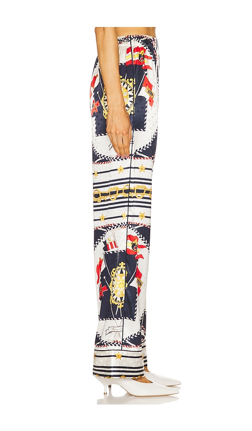 Shop Ronny Kobo Dora Pants In White,navy